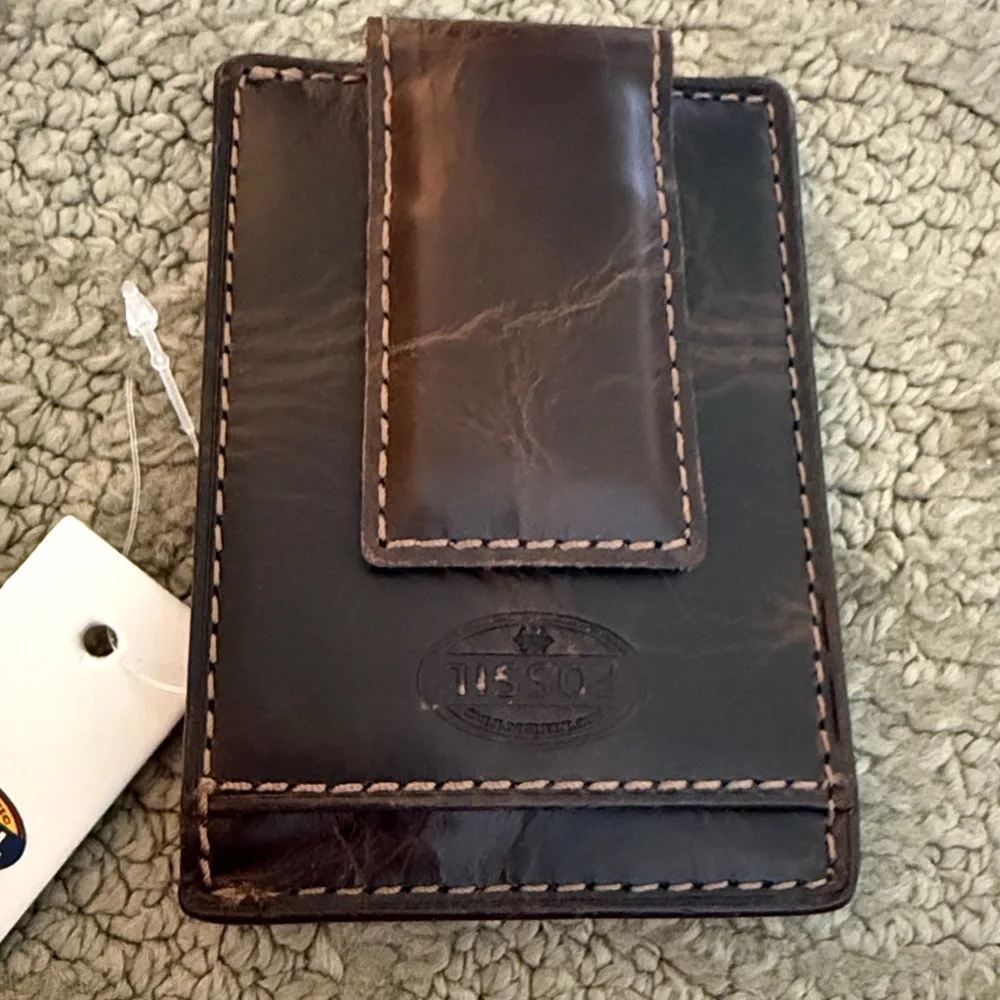 Fossil Dark Brown Leather Phone Case